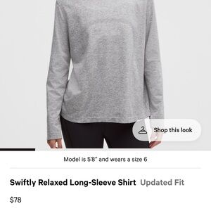 lululemon athletica Gray Long Sleeve Tee